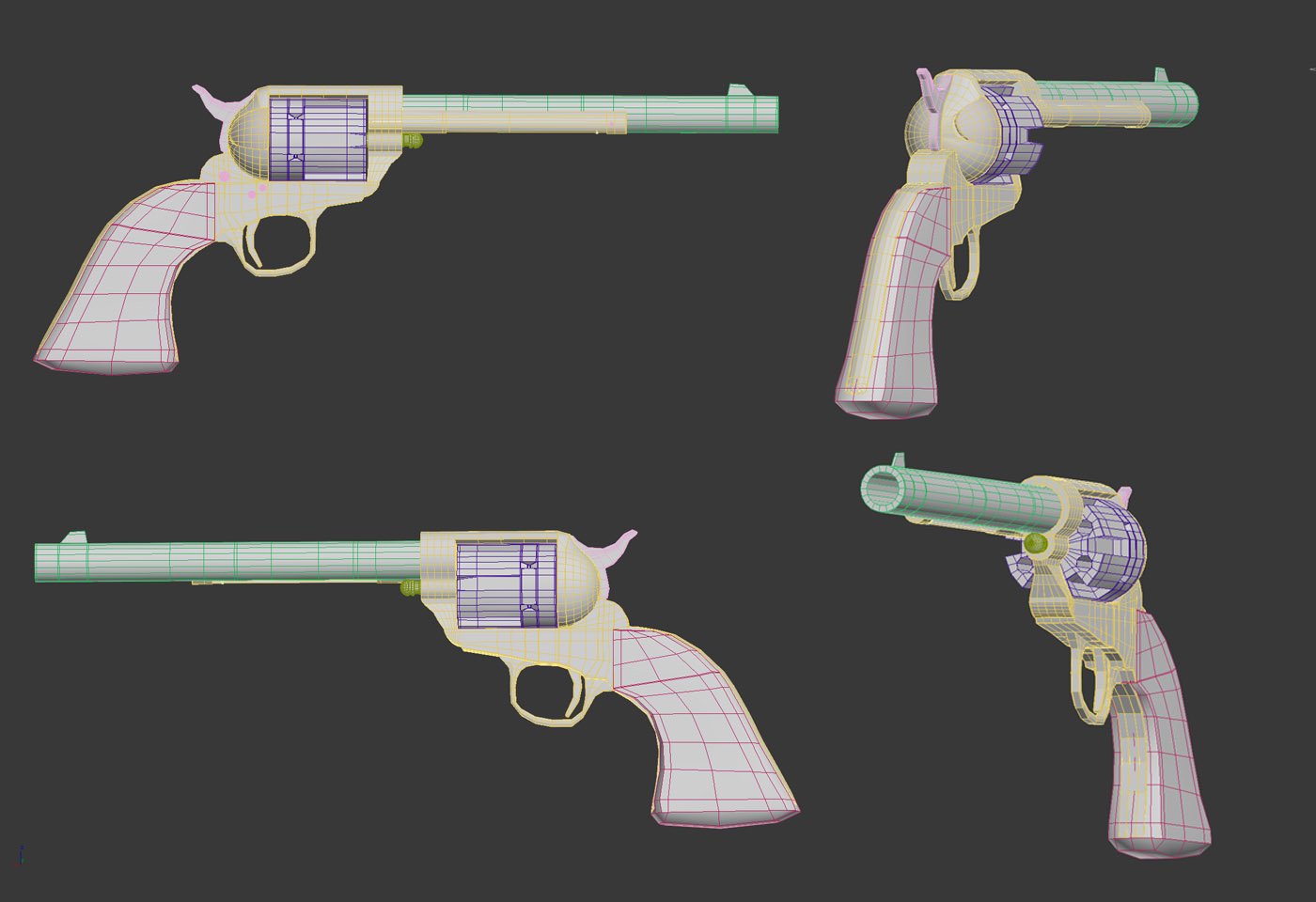 Sixshooter gun 3D model