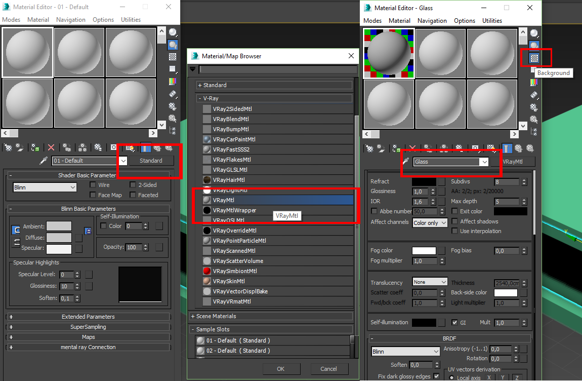 Setting up Vray material