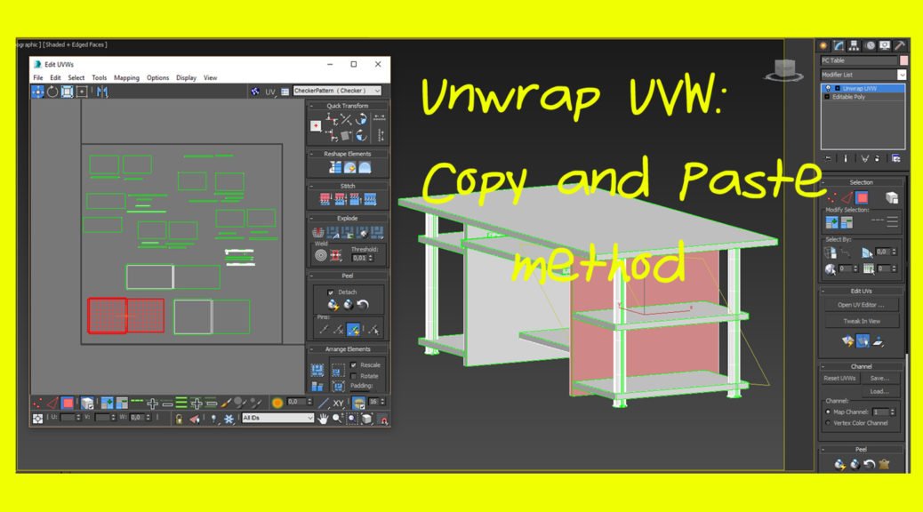 Unwrap uvw 3ds max не выделяются полигоны