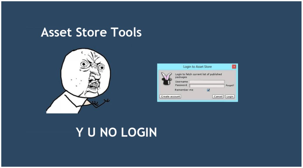 Asset Store Tools Login Failed